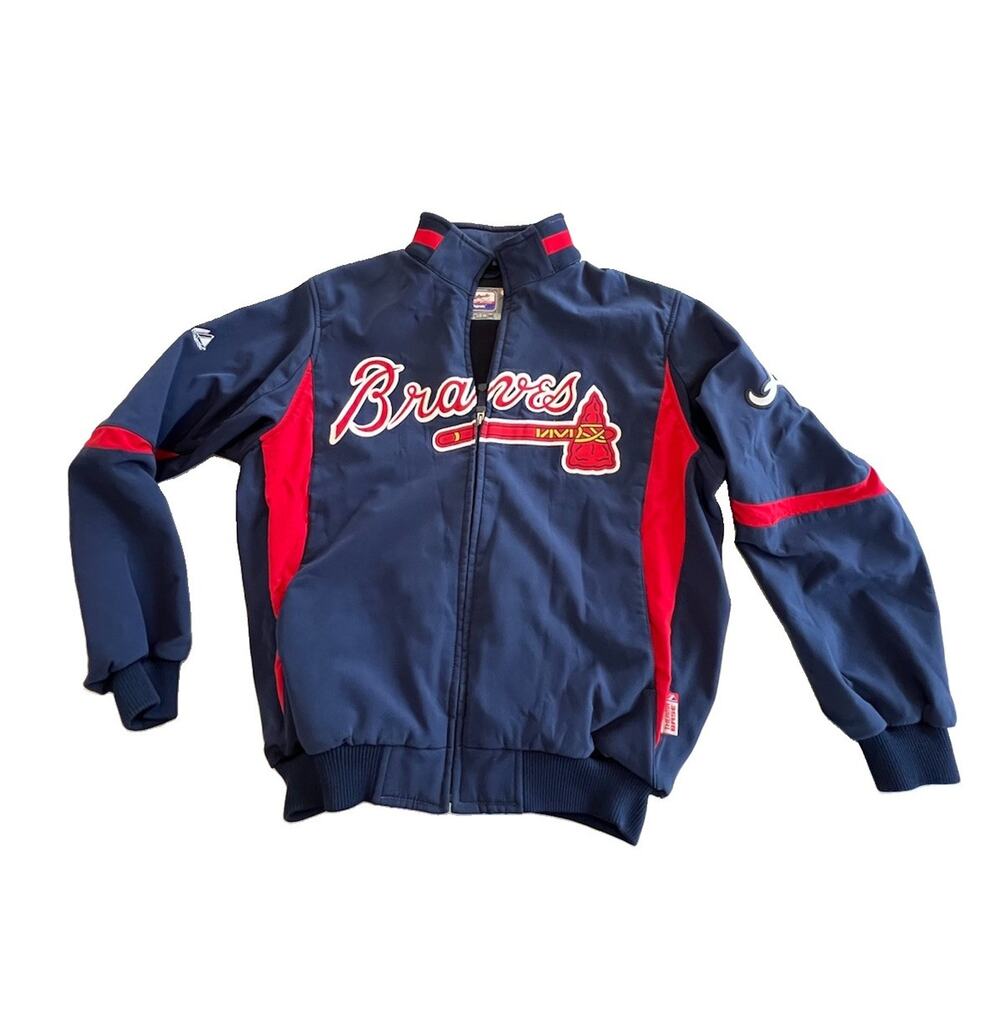 Atlanta Braves Jacket Majestic Size Large Authentic Therma Base MLB Baseball